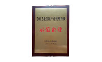示范企业证书
